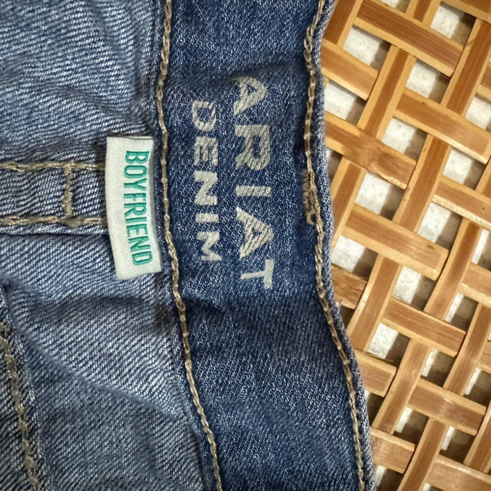 Ariat Denim Shorts with Embroidered Accents - Picture 3 of 5